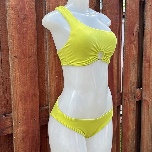 Vince Camuto Green Asymmetrical Bikini Size S - Picture 3 of 13